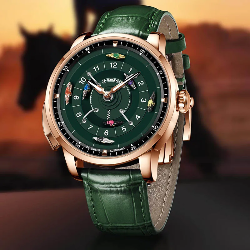 Herren Mechanische Uhr Edelstahl NH35 Uhr Racing Roulette Herren Top Marke Luxus Rotary Saphirglas Uhr Wasserdicht Image