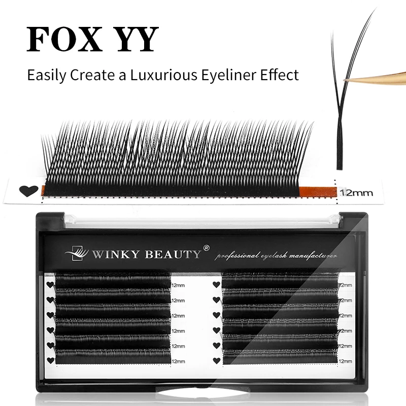 Winky Beauty Drei Schichten YY Fox Wimpernverlängerung 0,07 mm Y-förmige vorgefertigte falsche Wimpern links und rechts YY Fox Wimpern Image