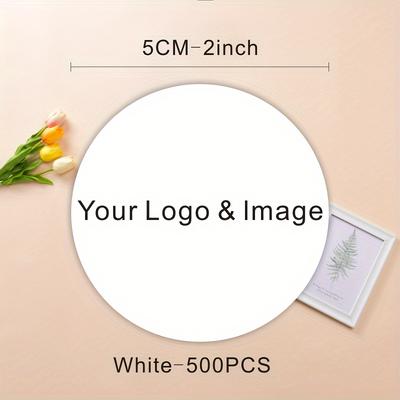 TEMU 500pcs/1000pcs/2000pcs Set Of Baking Bread Packaging Labels Customized With Your Own Logo Name Design Gift Wrapping Thank You Non-adhesive Stickers Candy Gift Box Sealing Sticker Image