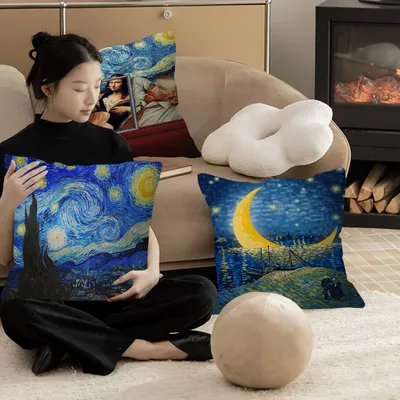 Großer Maler Vincent Van Gogh Ahorn Design Kissenbezug Happy Autumn Harvest Dekor Urlaub Decorati Kissenbezug Image