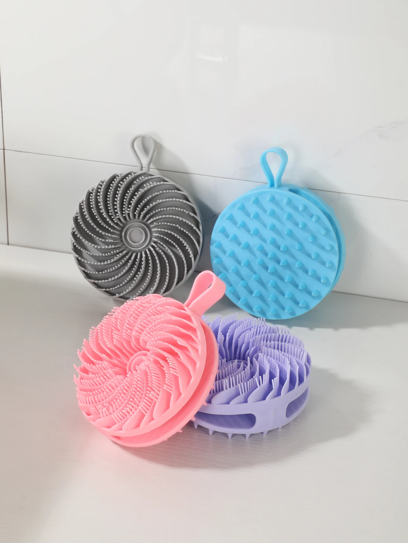 1pc Wirbelwind Doppelseitige Bad Pinsel Haar Waschen Bad 2-In-1 Reinigung Pinsel Reiben Bad Massage kamm Outdoor Reise Tragbare