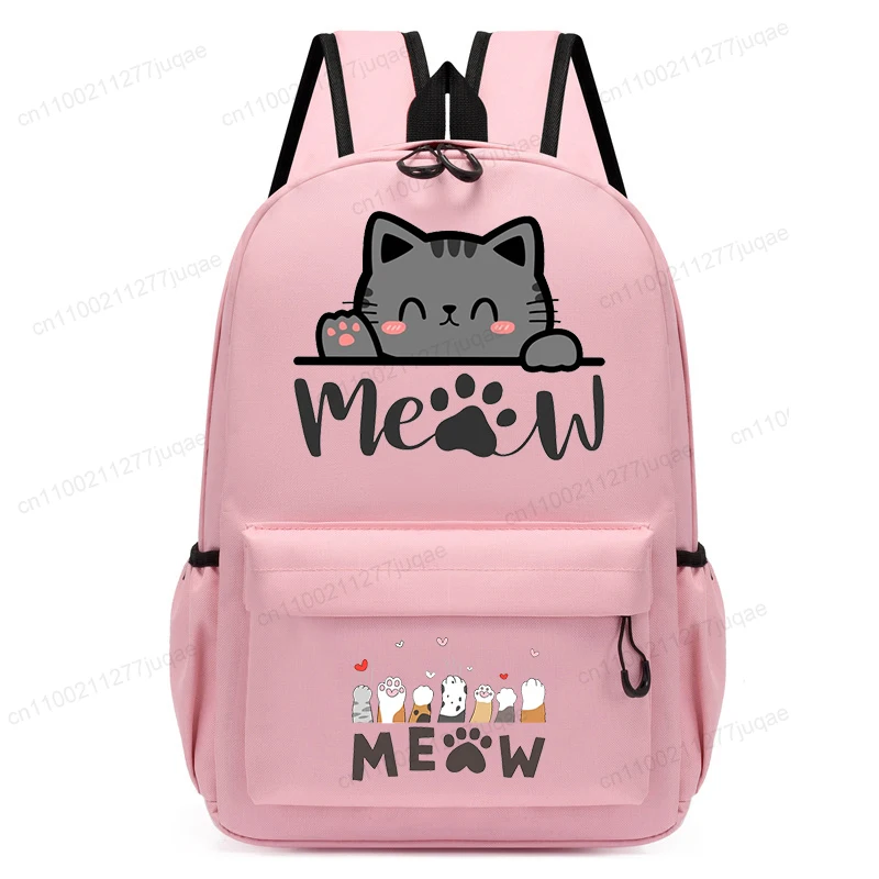 Mignon chat Kawaii retour à l'école Bookbag sac à dos pour fille garçon enfants sac à dos mode décontracté sacs d'école enfants cadeau d'anniversaire