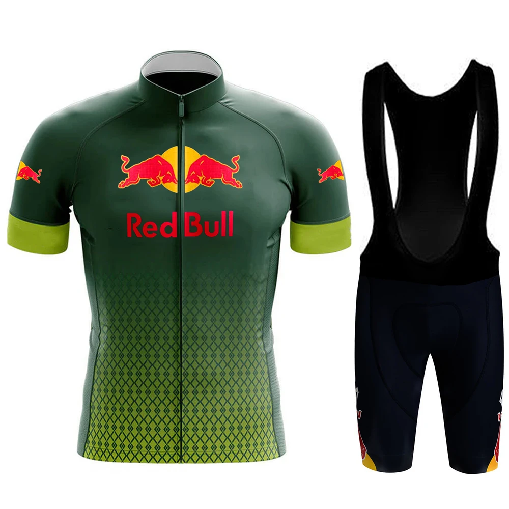 Red Bull Pantalon de cyclisme pour homme Vêtements de sport pour homme Ensemble de vêtements de sport pour homme Ensembles de maillot de cyclisme pour homme Veste de vélo de route VTT