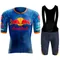 Maglia da bici Red Bull Imposta uniforme da bicicletta Abbigliamento da uomo Bavaglino corto da ciclismo Abbigliamento da uomo Tuta da ciclismo Uomo Mountain Bikes Team Set