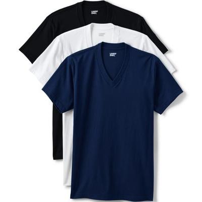 V-neck T-shirt - 3-pack, Men, size: 38-40, regular, Misc, Cotton, by Lands' End