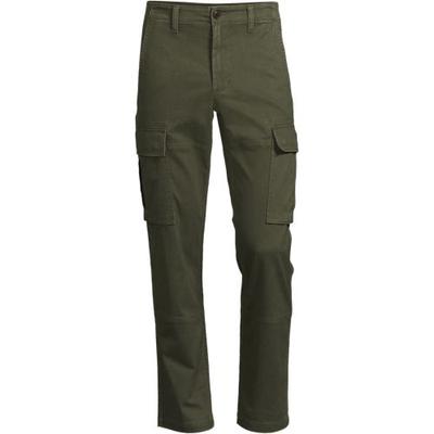 Everyday Stretch Cargo Trousers, Straight Fit, Men, size: 32 28, regular, Green, by Lands' End