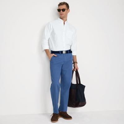 Ultimate Chinos, Traditional Fit, Men, size: 36, regular, Blue, Cotton/Spandex/Polyester, by Lands' End