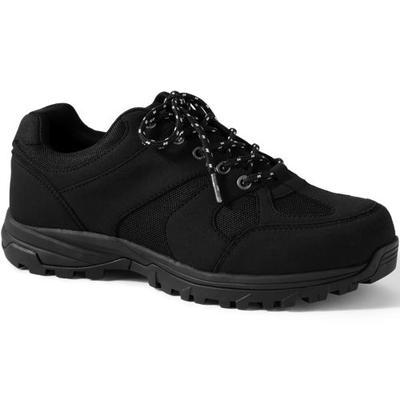 Waterproof Trekker Shoes, Men, size: 8, regular, Black, Leather, by Lands' End