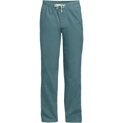 Relaxed Chino Deck Trousers, Men, size: S 34, regular, Blue, Spandex/Cotton-blend, by Lands' End