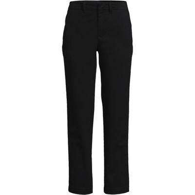 Straight Leg Ankle Chinos, Mid Rise, Women, size: 16, regular, Black, by Lands' End