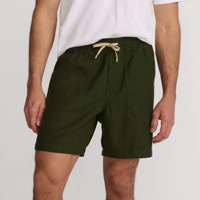 Pull-On Canvas Shorts, Men, size: 40-42, regular, Green, Cotton, by Lands' End