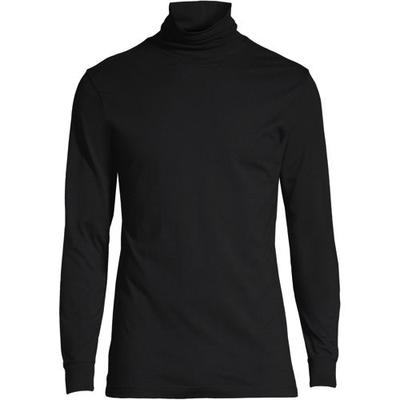 Super-T Roll Neck Top, Men, size: 34-36, regular, Black, Cotton, by Lands' End