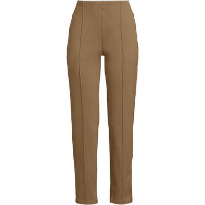 Starfish Stretch Jersey Pencil Leg Ankle Trousers, Women, size: 8, regular, Brown, Spandex/Cotton-blend, by Lands' End