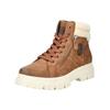 Schnürstiefelette TOM TAILOR "Tom Tailor Stiefelette Lederimitat/Textil", Damen, Gr. 40, braun (cognac), Lederimitat, Textil, casual, Schuhe