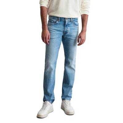 5-Pocket-Jeans MARC O'POLO "aus Bio-Baumwolle-Mix", Herren, Gr. 36, Länge 34, light blau authentic wash, Obermaterial: 90% Baumwolle, 9% Polyester, 1% Elasthan, unifarben, figurbetont, Jeans Image