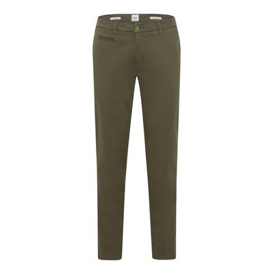 Chinohose BRAX "Style FABIO IN", Herren, Gr. 36, Länge 32, grün (olivgrün), 98% Baumwolle, 2% Elasthan, Hosen Image