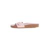 Pantolette TOMMY HILFIGER "SOFT SUEDE ADJUSTABLE MULE", Damen, Gr. 39, rosa (rose), Veloursleder, modisch, Schuhe, Keilabsatz, Sommermode, Schlupfschuh, Flats mit TH-Logo
