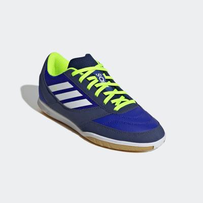Fußballschuh ADIDAS PERFORMANCE "TOP SALA COMPETITION 2 INDOOR KINDER", Gr. 33, bunt (lucid blau, cloud weiß, lucid lemon), Synthetik, Textil, sportlich, Schuhe Image