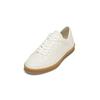 Sneaker MARC O'POLO "aus edlem Rindleder", Herren, Gr. 44, weiß (weiß cotton), Obermaterial: 100% Leder (Rind), unifarben, Schuhe