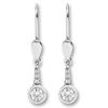Paar Ohrhänger ONE ELEMENT "Zirkonia Ohrringe Ohrhänger aus 333 Weißgold", silber, Ohrringe, Damen, Damen,mit Zirkonia, Weißgold 333-Gold, Weißgold 333, Gold, für Damen – klassisch & elegant im Design