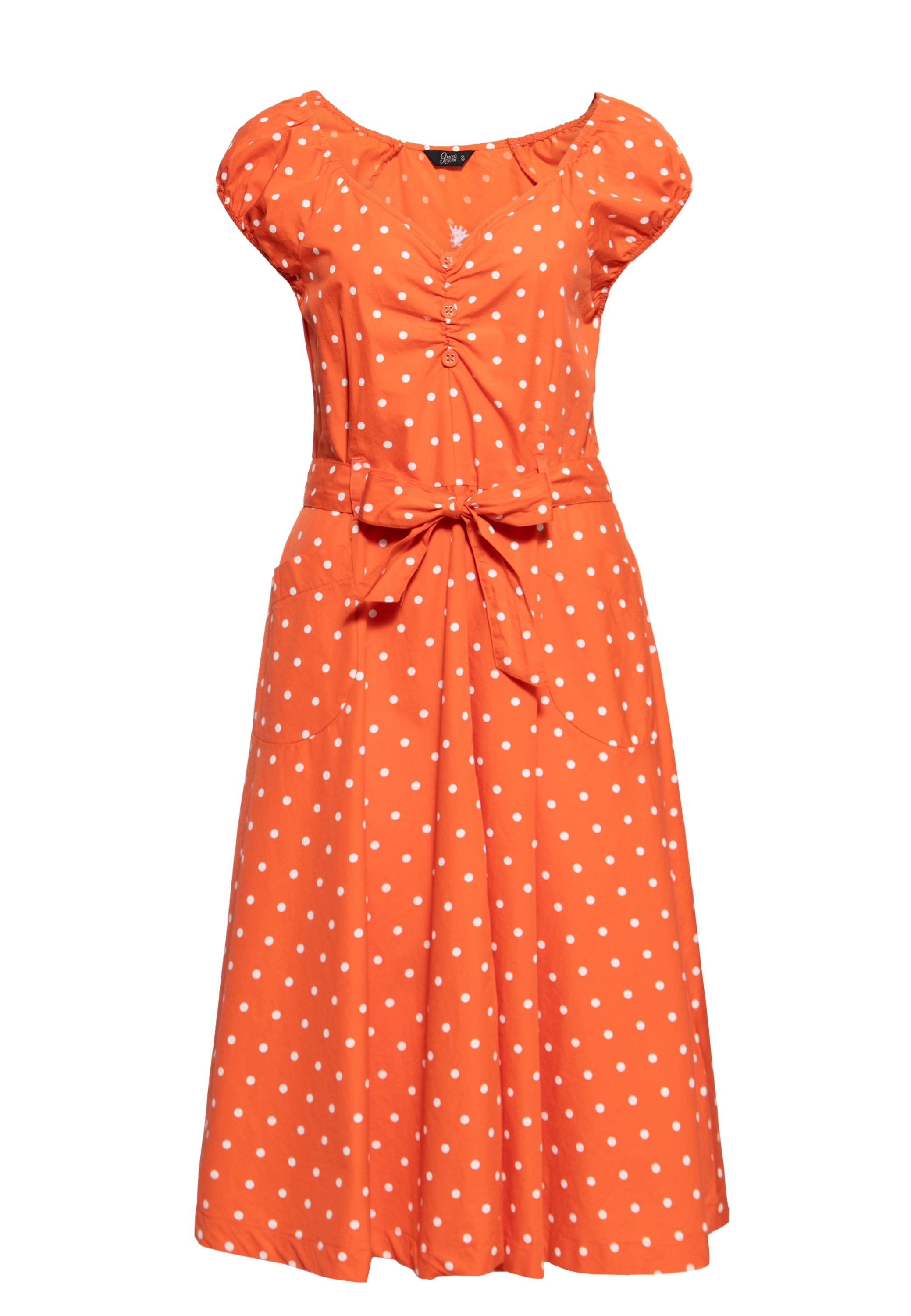 Queen Kerosin Damen Swing Kleid orange