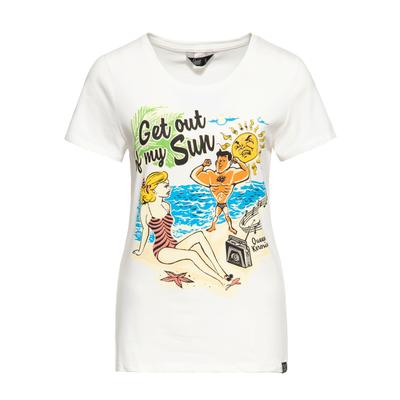 Queen Kerosin Damen Classic T-Shirt Get out of my sun offwhite Image