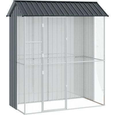 Vogelvoliere Anthrazit 215 x 110 x 247 cm aus Stahl Vidaxl Image