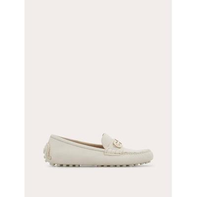 Driver With Gancini Ornament - Natural - Ferragamo Flats