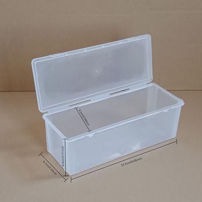 TEMU 1pc Clear Plastic Dustproof Card Storage Box With Lid - Transparent Organizer For Trading Cards, Small Compartment Design, & Portable Case, Trading Card Storage Box Image