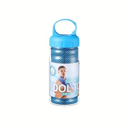 TEMU 1pc Ice Towel, Cup Portable Set Towel, Fitness, Yoga, Outdoor Sports Towel, Lightweight, Reusable Towel, Men And Women's Body Care Tool Image