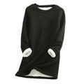 Tops for Women Trendy Lace Puff Sleeve Top Turtleneck Ladies Women Thermal Shirts V Neck Baseball Shirts Casual Tee Thermal Layer Shirt Knit Tops plus Size Long Sleeve Too 3 Quarter Black S
