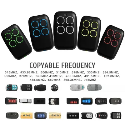 Garage Door Remote Control Duplicator 433MHz Multi-Frequency Code Grabber Clone Gate Key Fob Command