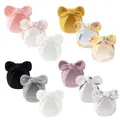3 pièces bébé Bonnet chapeaux coton oreilles de lapin nouveau-né Turban chapeau pour filles garçons infantile Bonnet enfant en bas âge casquette nouveau-né cadeau 0-18M