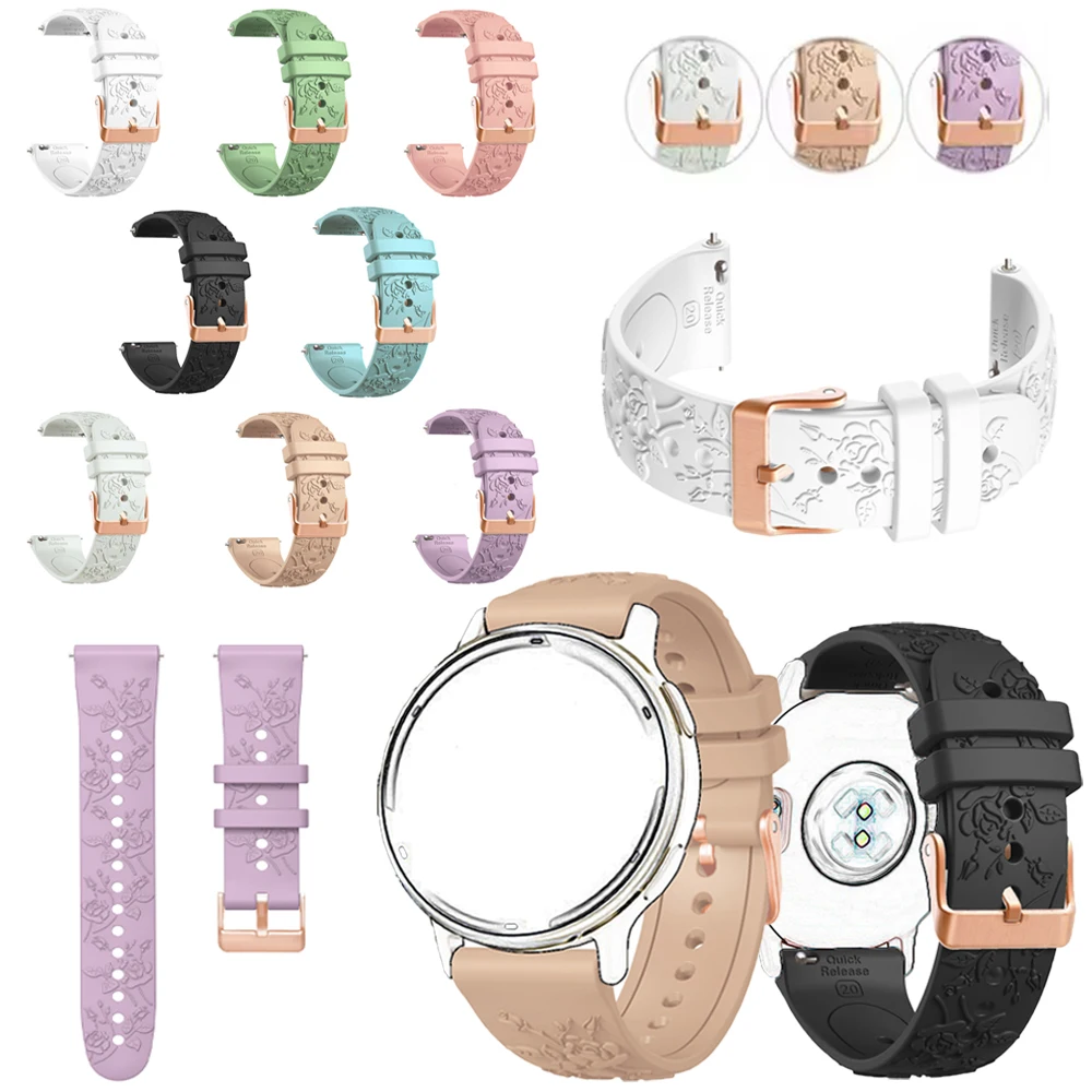 Silikon Strap 20mm Für Garmin Venu SQ 2 Plus Smart Uhr Band Für Vivoactive3 5 Forerunner 245 645 MUSIK armband Ersatz Image