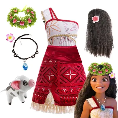 Neues Film Moana 2-Kleid für Mädchen, Abenteuer-Kostüm, Mädchen, Prinzessin, ausgefallene Kleidung, Image