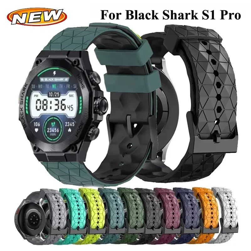 Buntes Silikon-Armband für Black Shark S1 Pro Smartwatch 22 mm Sport-Armband für Black Shark S1 Pro Correa-Armband Image