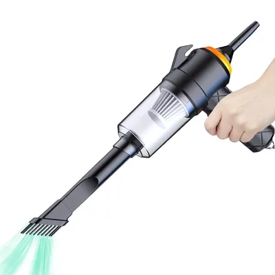 6-in-1-Auto-Staubsauger, 3500 PA, starke Saugkraft, tragbarer Akku-Staubsauger, multifunktional, für die Tastaturreinigung im Auto zu Hause Image