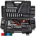 46 pz Set di bussole Strumento di riparazione auto Chiave a cricchetto Set di chiavi a bussola per nottolino Cacciavite Kit di strumenti professionali per la lavorazione dei metalli