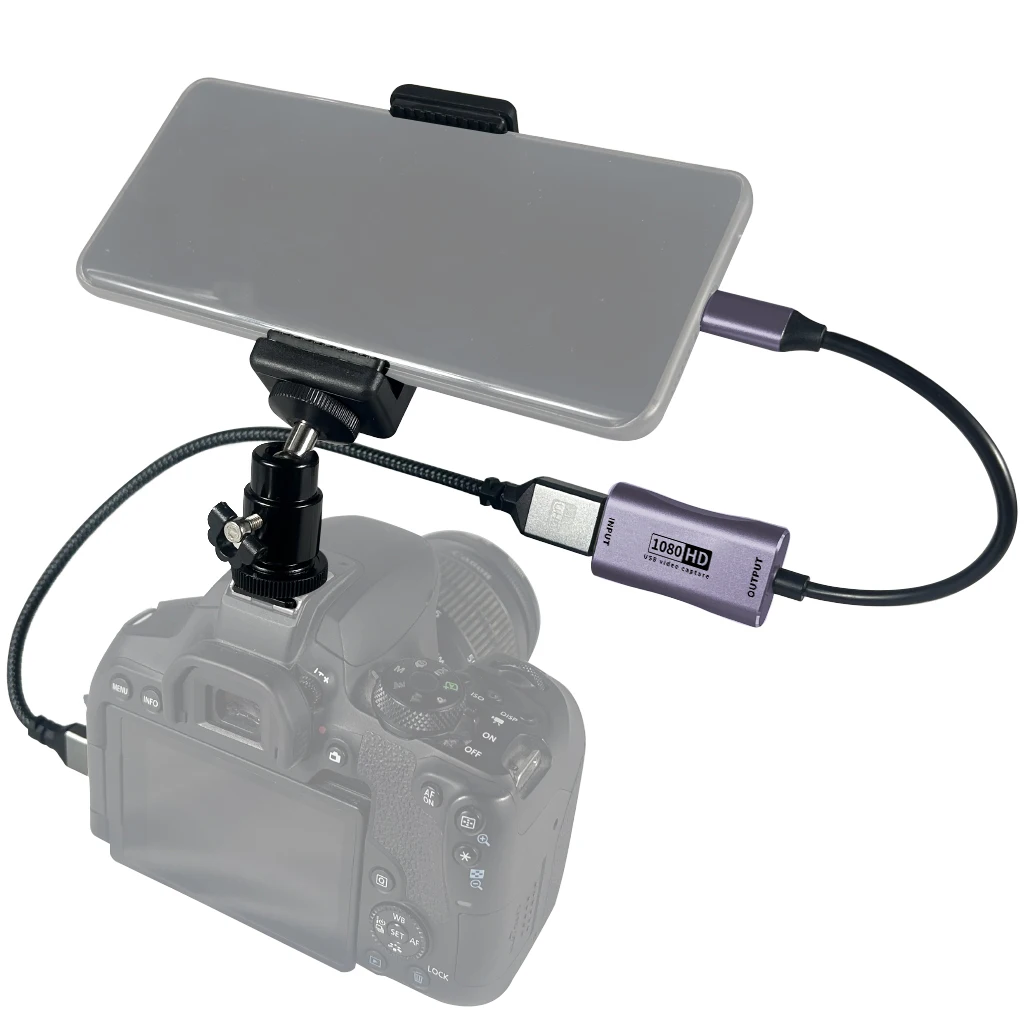 Für Telefon Tablet Projektor Camcorder Mini zu HDMI-Kompatibel Adapter Kabel 4K Video Capture Karte für Vlog Filmmaker DSLR Kamera Image