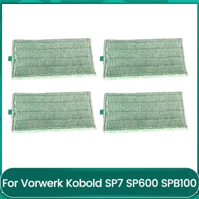 Einzelhandel: 4 Stück Mopptuch für Vorwerk Kobold SP7 SP600 SPB100 Staubsauger. Ersetzen Sie Mikrofaser-Reinigungstücher, wiederverwendbar und waschbar Image