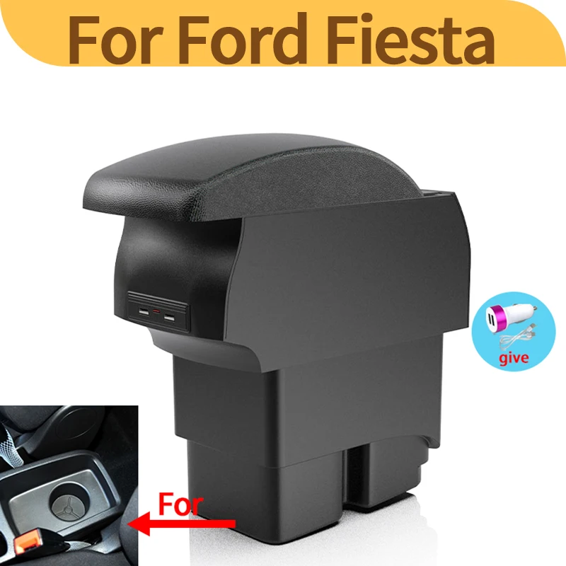 Für Ford Fiesta Armlehne Box Innen details Teile spezielle Nachrüst teile Autozubehör Center Aufbewahrung sbox Auto Armlehne Arm Image