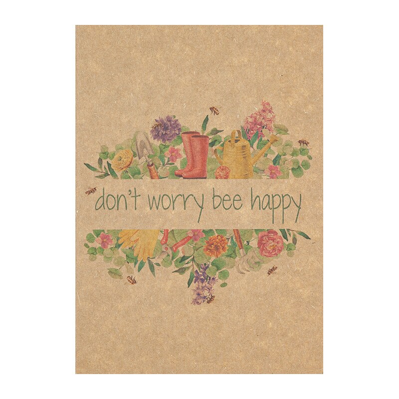 Home Fashion, Grußkarte "Bee Happy", Grußkarte mit Umschlag zum Beschreiben, 1 Stück pro Pack Image