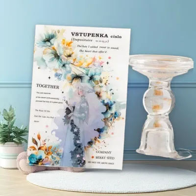 Serie Light Vintage Sticker Pack 6 Aquarell-Pflanzendesigns 20 Stück DIY Blur Effect Collage für Tagebücher Image