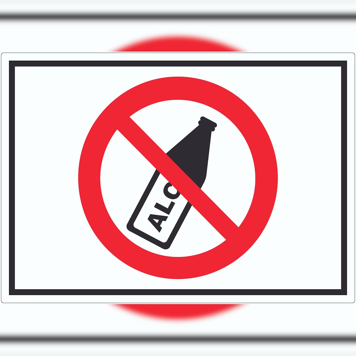 HB-Druck Alkohol verbot Symbol Aufkleber A1 (594x841mm) Image