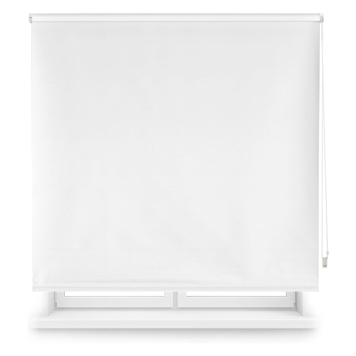 WellHome - Blickdichtes Polyester-Rollo 180 x 180 cm (Breite x Höhe) Cremeweiß Image