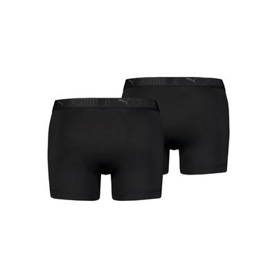 Boxershorts PUMA "PUMA MEN SPORT MICROFIBER BOXERS 2P", Herren, Gr. S, schwarz, Obermaterial: 88% Polyester, 12% Elasthan, unifarben, bedruckt, normal, Unterhosen, mit Logo-Bund Image