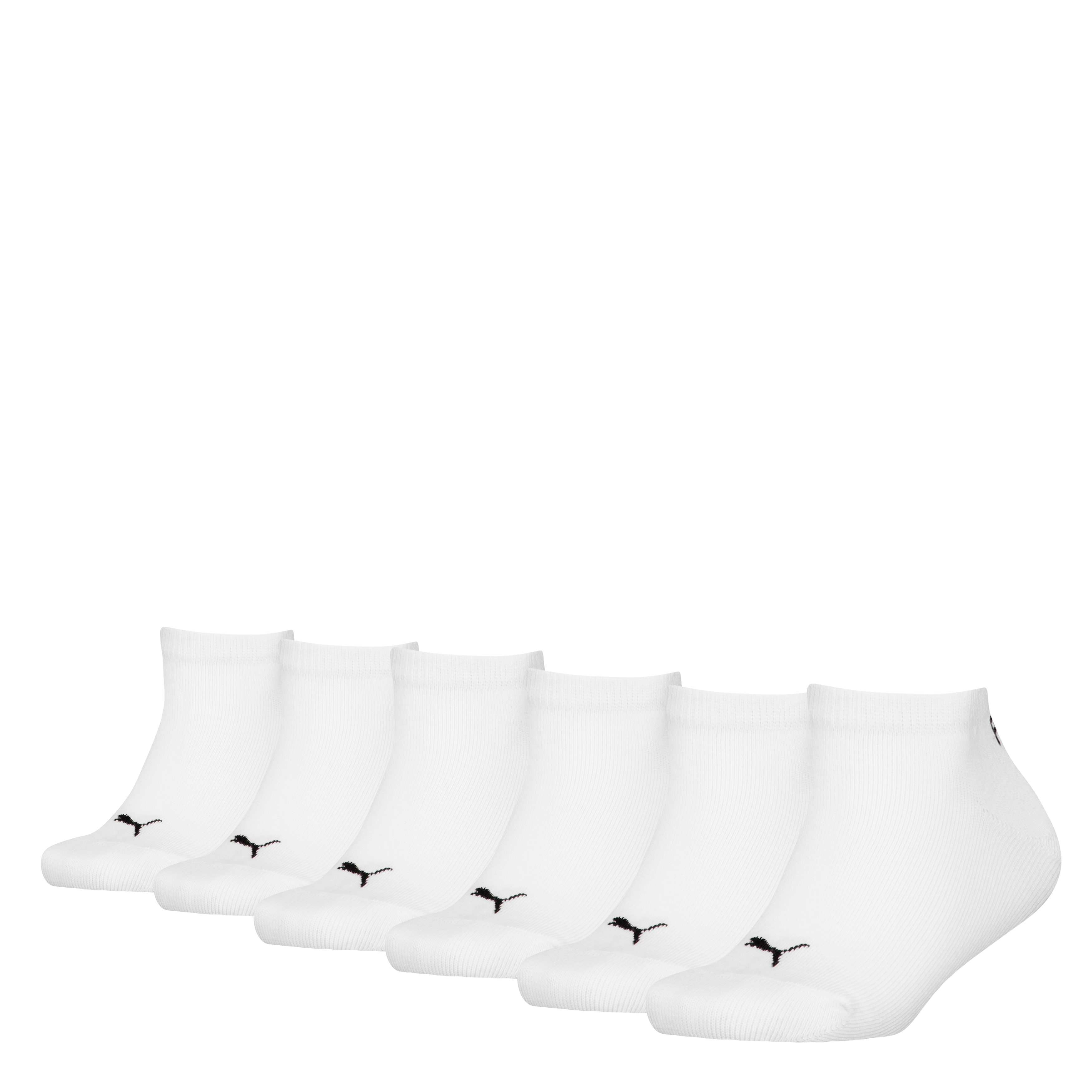 Sneakersocken PUMA "PUMA KIDS PLAIN SNEAKER 6P ECOM", Kinder, Gr. 23-26, weiß, Baumwollmischung, normal, Socken, mit verstärktem Zehenbereich Image