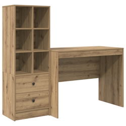 vidaXL Schreibtisch mit Stauraum Artisan Eiche Holzwerkstoff Image