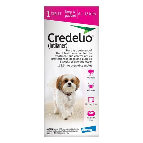 Credelio für Hunde 06 bis 12 Lbs (112.5mg) Rosa 3 Dosen