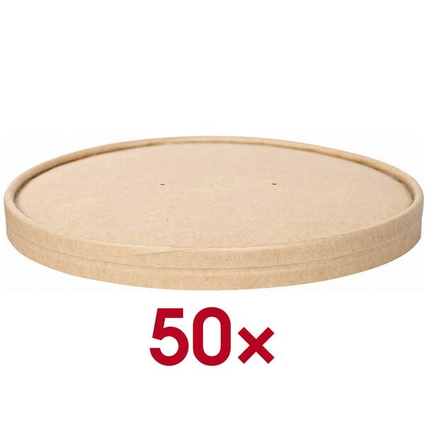 NATURE Star Deckel für Einweg-Salatschalen Caesar 8,5 cm 50 Stück braun Image